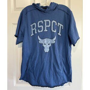 Under Armour Project Rock Terry Hoodie Sweatshirt Respect Blue Men's Large L
